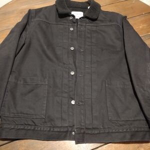 Men's XL Classic Black Sherpa Jacket